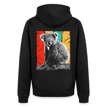 Koala - Veste à capuche bio Premium Unisexe - noir - Dos - Nico (187cm)