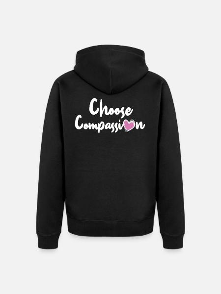 Compassion Ethics Motivation Cool Gift - Unisex Premium Organic Zip Hoodie - black