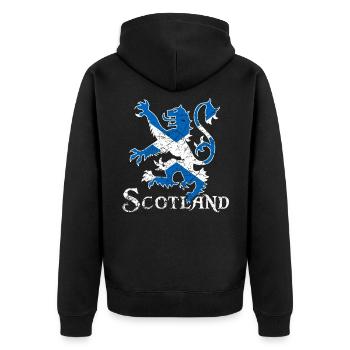 Drapeau écossais cadeau écossais rétro - Veste à capuche bio Premium Unisexe - noir - Dos - Nico (187cm)