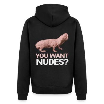 Mull nu - Veste à capuche bio Premium Unisexe - noir - Dos - Nico (187cm)