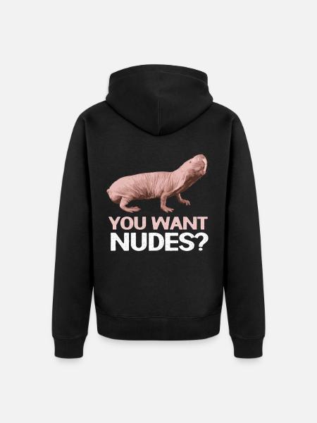 Naked Mole Gnaver Østafrika Sand Graves Gave - Premium økologisk unisex-hættejakke - sort