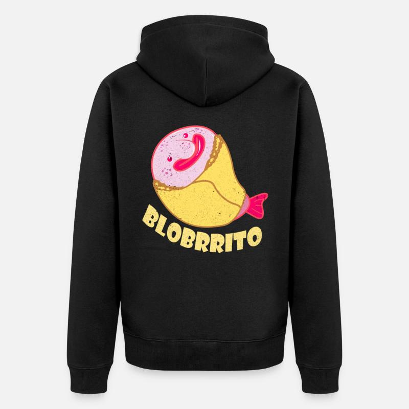 Blobfisch - Unisex Premium Bio Zip Hoodie - Schwarz