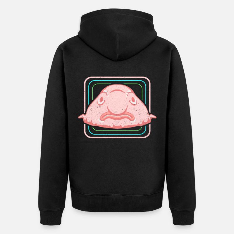 Blobfisch - Unisex Premium Bio Zip Hoodie - Schwarz
