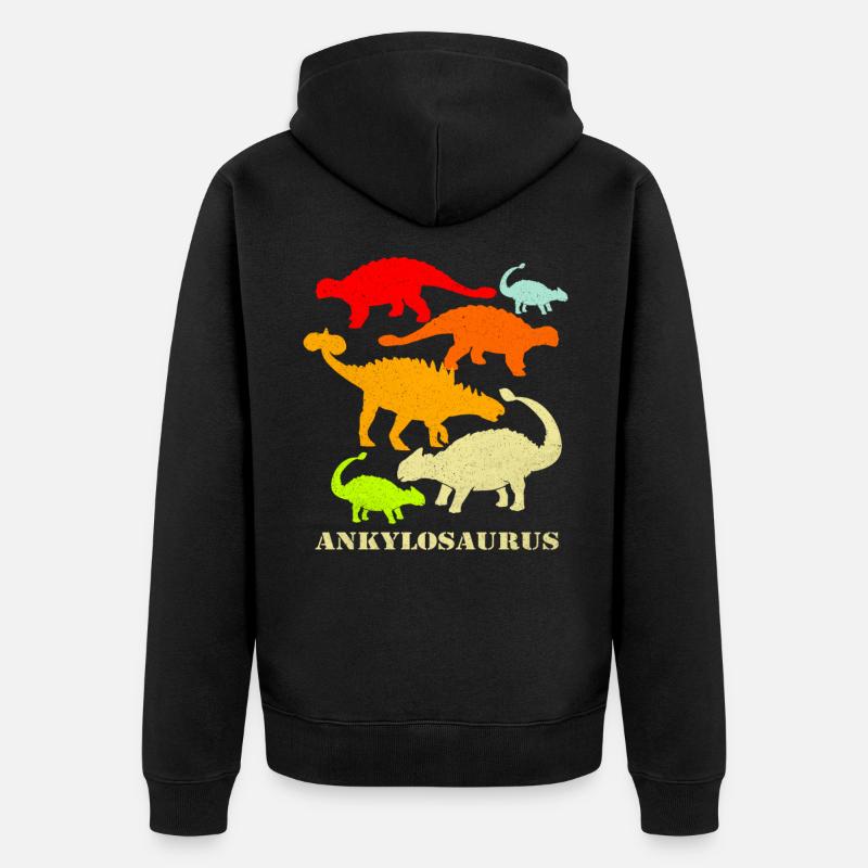 Ankylosaurus - Veste à capuche bio Premium Unisexe - noir
