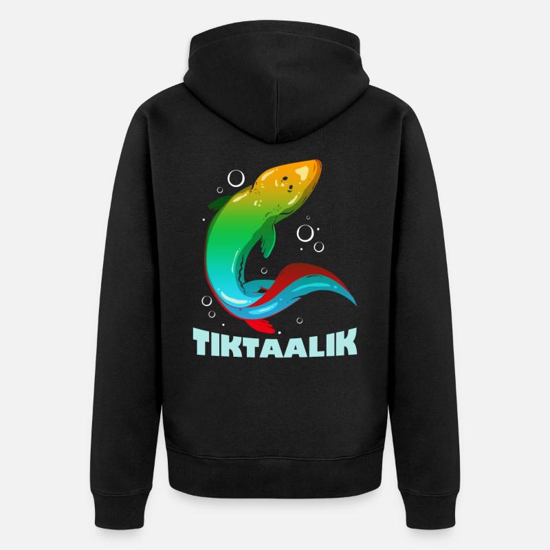 TIKTAALIK - Unisex Premium Bio Zip Hoodie - Schwarz