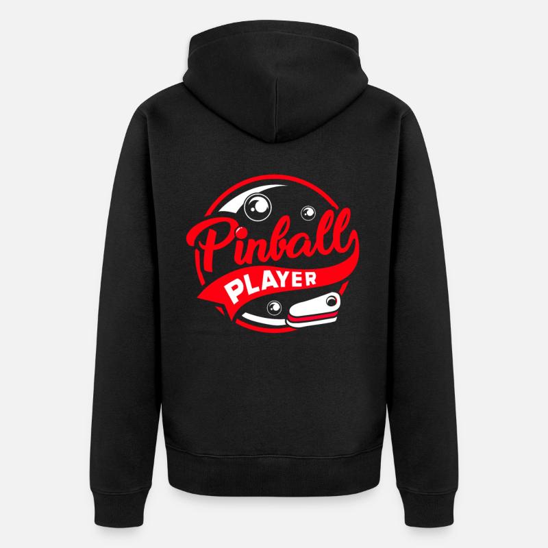 Flipper Pinball Flipper automatique Flipper Manette de flipper Game - Veste à capuche bio Premium Unisexe - noir