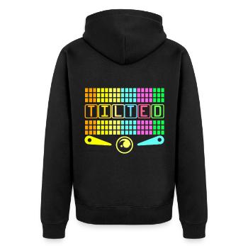 Pinball Pinball Pinball Machine Pinball Lever Game - Unisex Premium Organic Zip Hoodie - black - Back - Nico (187cm)