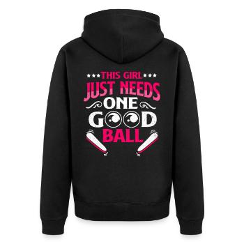 Pinball Pinball Pinball Machine Pinball Lever Game - Unisex Premium Organic Zip Hoodie - black - Back - Nico (187cm)