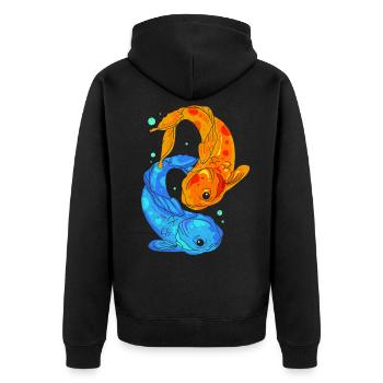 Koi - Veste à capuche bio Premium Unisexe - noir - Dos - Nico (187cm)