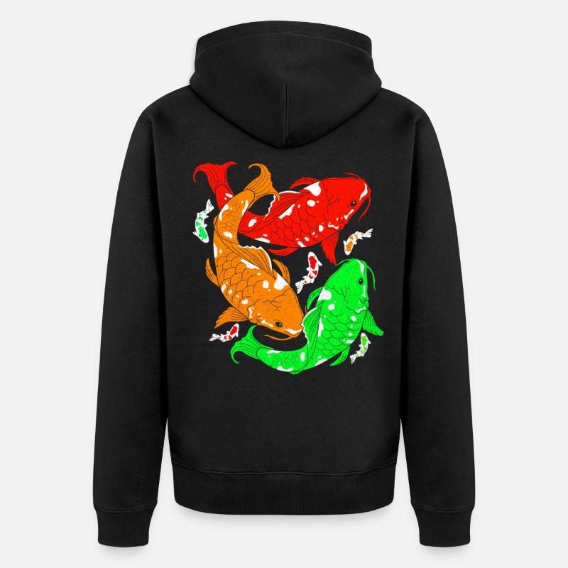 Koi - Veste à capuche bio Premium Unisexe - noir