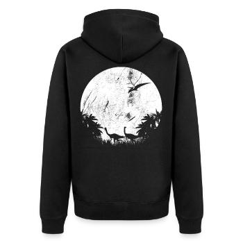 Gallimimus Dino Lizard - Veste à capuche bio Premium Unisexe - noir - Dos - Nico (187cm)