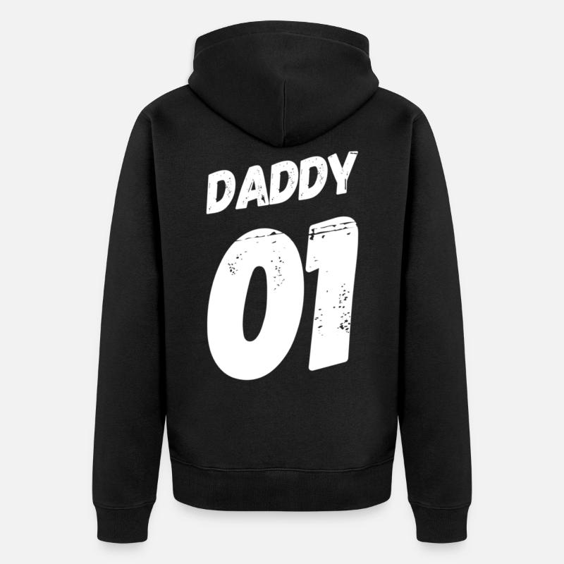 papa 01 - Veste à capuche bio Premium Unisexe - noir