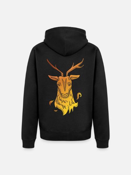 Oh mon sommet de cerf, qui a l'air attrayant. - Veste à capuche bio Premium Unisexe - noir