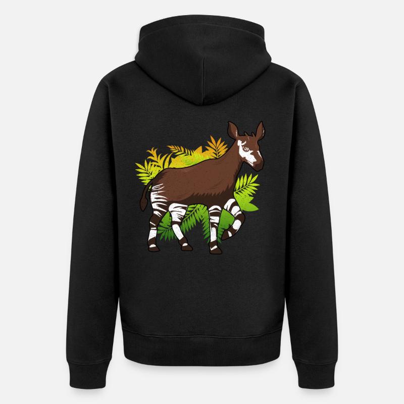 Okapi - Veste à capuche bio Premium Unisexe - noir