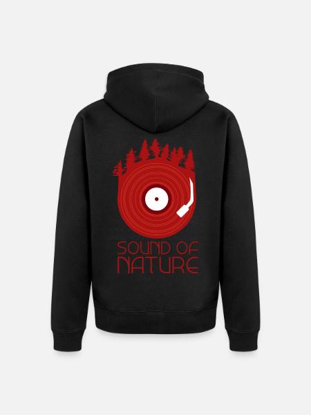 Naturgeräusch OOTD - Unisex Premium Bio Zip Hoodie - Schwarz
