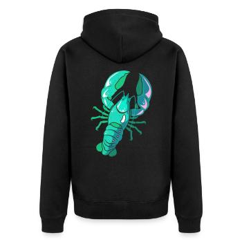 Hummer - Unisex Premium Bio Zip Hoodie - Schwarz - Hinten - Nico (187cm)