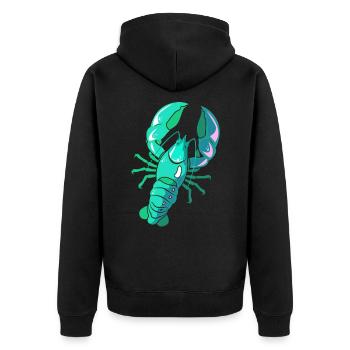 Homard Crevette Languste Cancer Fruits de mer - Veste à capuche bio Premium Unisexe - noir - Dos - Nico (187cm)