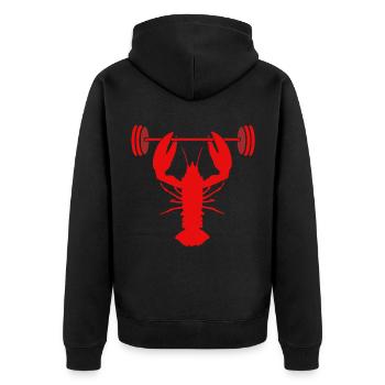 Homard Crevette Languste Cancer Fruits de mer - Veste à capuche bio Premium Unisexe - noir - Dos - Nico (187cm)