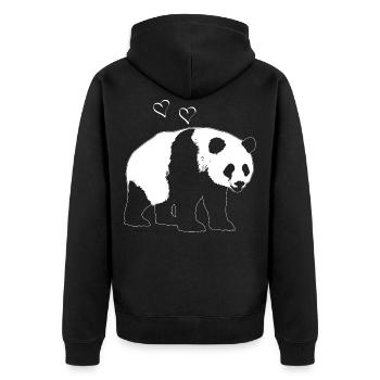 Panda Ours géant Mignon - Veste à capuche bio Premium Unisexe - noir - Dos - Nico (187cm)