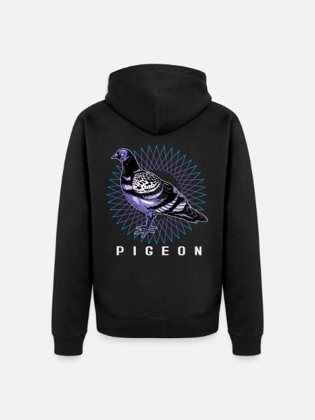 Dove - Unisex Premium Organic Zip Hoodie - black