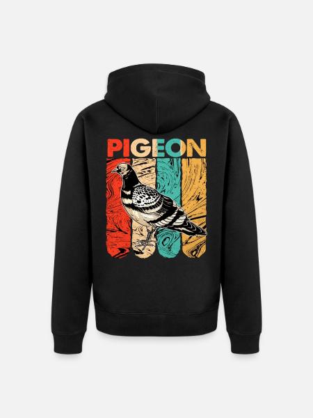Dove - Unisex Premium Organic Zip Hoodie - black