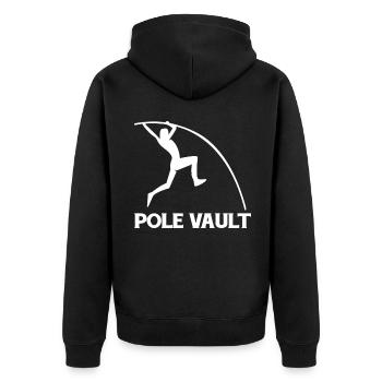 Saut en hauteur saut à la perche athlétisme cadeau - Veste à capuche bio Premium Unisexe - noir - Dos - Nico (187cm)