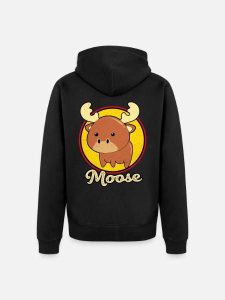 Elk - Unisex Premium Organic Zip Hoodie - black