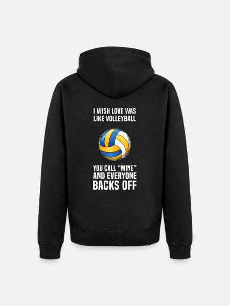 Volleyball - Unisex Premium Organic Zip Hoodie - black