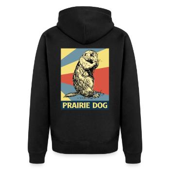 Écureuil de terre Prairies Marmottes Prairies rongeurs - Veste à capuche bio Premium Unisexe - noir - Dos - Nico (187cm)