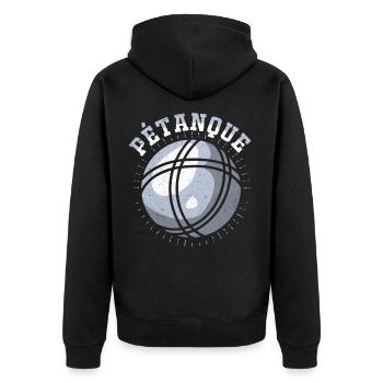 Pétanque - Veste à capuche bio Premium Unisexe - noir - Dos - Nico (187cm)