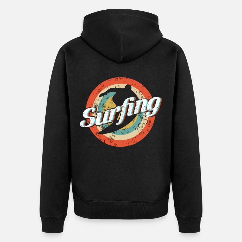 surf - Veste à capuche bio Premium Unisexe - noir