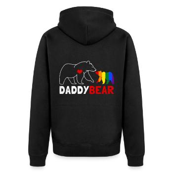 LGBT - Veste à capuche bio Premium Unisexe - noir - Dos - Nico (187cm)