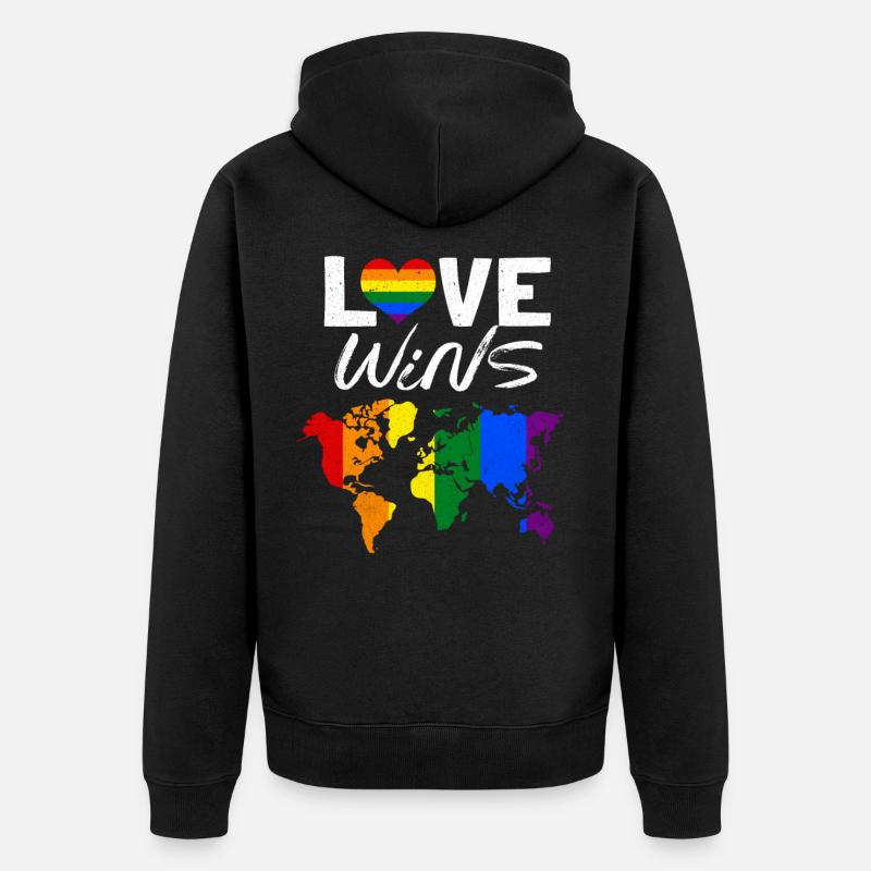 LGBT - Veste à capuche bio Premium Unisexe - noir