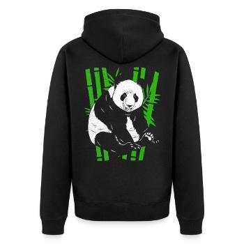 Panda - Veste à capuche bio Premium Unisexe - noir - Dos - Nico (187cm)