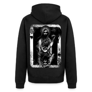 Königin des Todes und Deaspair 04 - Unisex Premium Bio Zip Hoodie - Schwarz - Hinten - Nico (187cm)