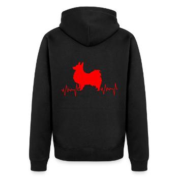 Papillon - Unisex Premium Bio Zip Hoodie - Schwarz - Hinten - Nico (187cm)
