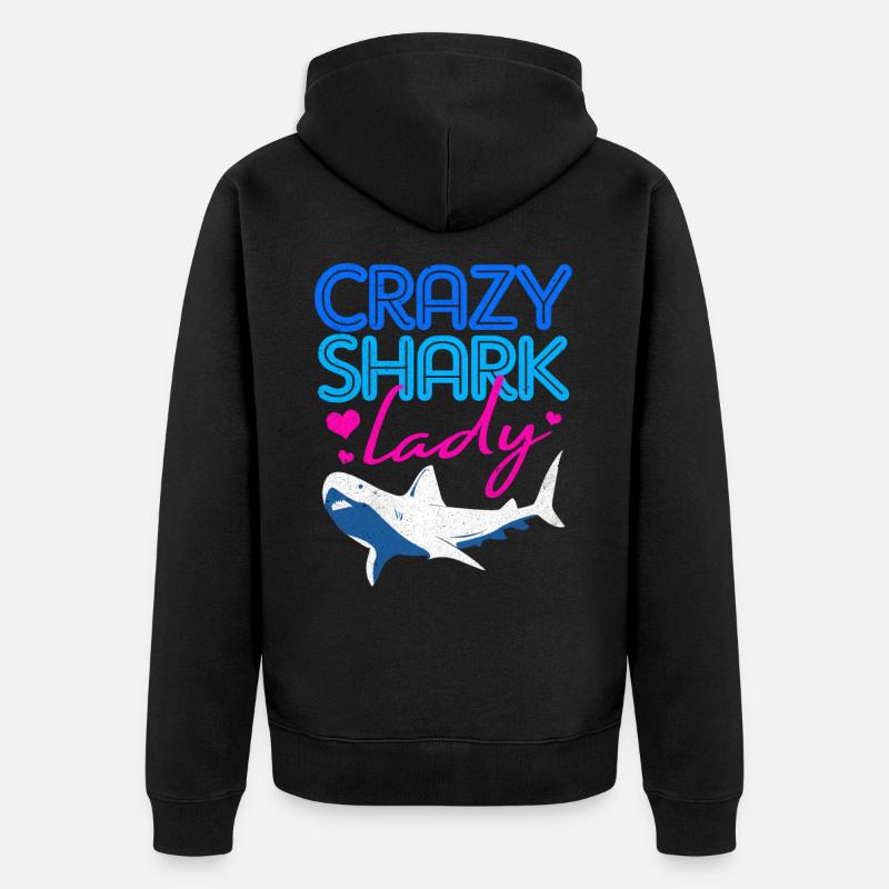 Requins - Veste à capuche bio Premium Unisexe - noir