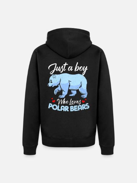 Polar bear - Unisex Premium Organic Zip Hoodie - black