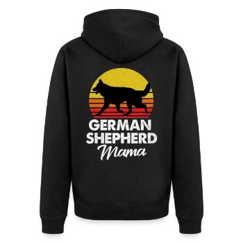 Berger allemand - Veste à capuche bio Premium Unisexe - noir - Dos - Nico (187cm)