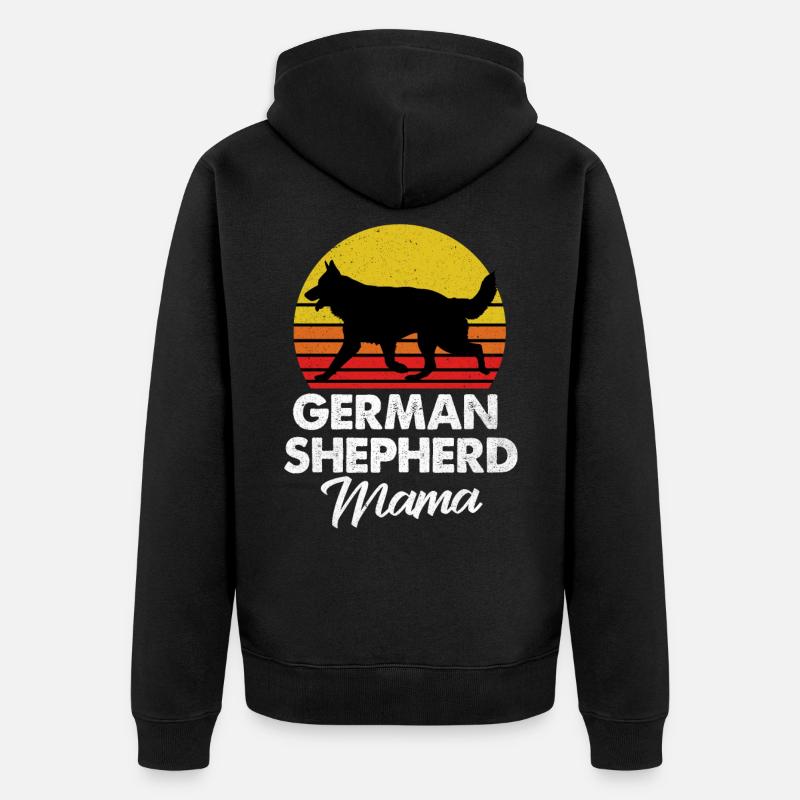 Deutscher Schäferhund - Unisex Premium Bio Zip Hoodie - Schwarz