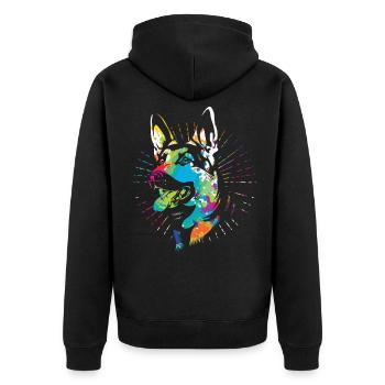Chien de berger allemand chien de garde IPO chien de service - Veste à capuche bio Premium Unisexe - noir - Dos - Nico (187cm)