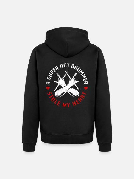 Percussion - Unisex Premium Organic Zip Hoodie - black