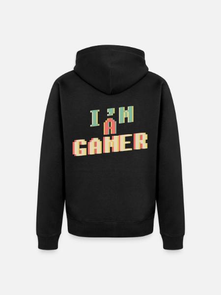I am a Gamer - Unisex Premium Bio Zip Hoodie - Schwarz