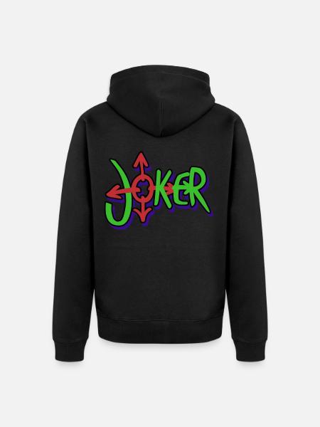 Joker - Unisex Premium Bio Zip Hoodie - Schwarz