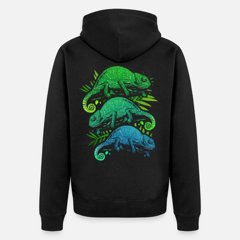 Caméléon - Veste à capuche bio Premium Unisexe - noir