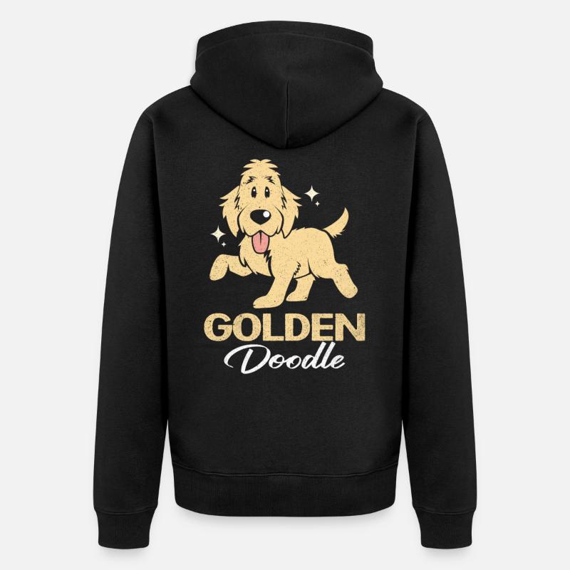 Doodle - Unisex Premium Bio Zip Hoodie - Schwarz