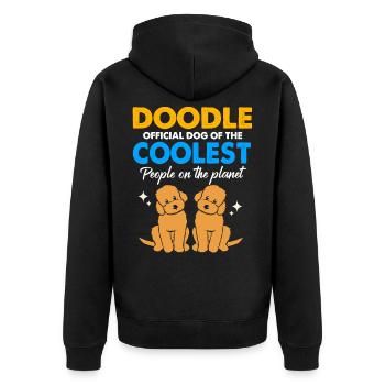 Doodle Chien Goldendoodle Golden Retriever Pudel - Veste à capuche bio Premium Unisexe - noir - Dos - Nico (187cm)