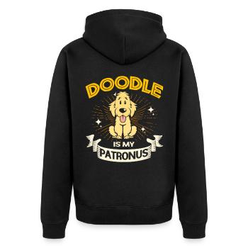 Doodle Chien Goldendoodle Golden Retriever Pudel - Veste à capuche bio Premium Unisexe - noir - Dos - Nico (187cm)