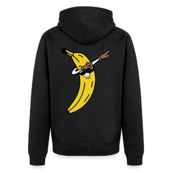 BANANA DAB MUSTACHE - Veste à capuche bio Premium Unisexe - noir - Dos - Nico (187cm)