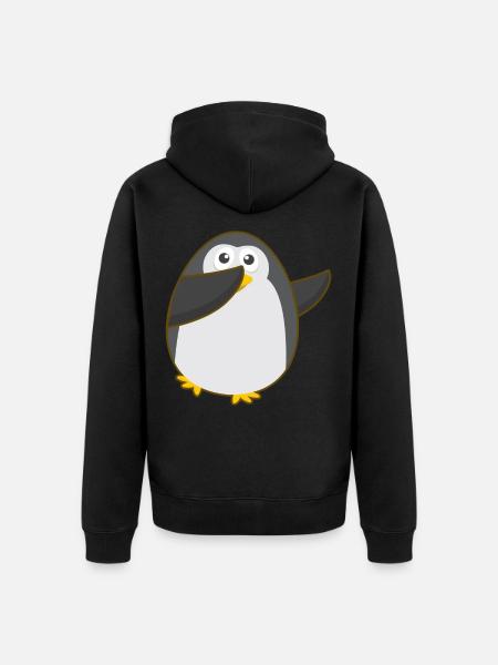 PENGUIN DAB - Unisex Premium Organic Zip Hoodie - black